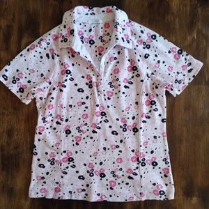 Liz Golf Top Shirt Floral Print